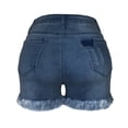 thumbnail image 5 of IROINNID Women's Elastic Sexy High Waist Frayed Hem Denim Shorts, 5 of 9