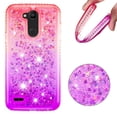 thumbnail image 3 of Mignova LG X Power 3 Flash case,[Durable and Cute] Colorful Quicksand Series Bling Diamond Flowing Liquid Floating Shockproof Cover case (Pink+Purple), 3 of 7