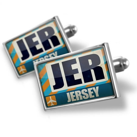 Cufflinks Airportcode JER Jersey - NEONBLOND