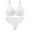 White, variant on Woman's Sexy Floral Lace Push Up Bras and Thong Suit Sets Large Size Hollowed Out Soft Cup Everyday Bralette
