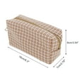 thumbnail image 2 of Unique Bargains 1 Pc Woven Pencil Case Braided Style Drawstring Makeup Bag for Vacation Brown Knitting, 2 of 6