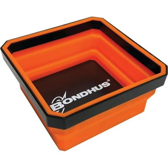 Bondhus 4 X 4 X 2 Inch Pop Up Orange Magnetic Parts Tray, 2 Pack