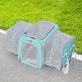 thumbnail image 4 of Bolsa De Transporte De Mascotas Bolsa De Transporte De Mascotas Bolsa de viaje para gatos al aire libre Suministros de transporte de mascotas plegables y expandibles (Azul cielo), 4 of 7