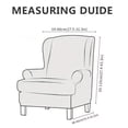 thumbnail image 2 of ATJIA Wing Chair Slipcovers 2 Pieces Stretch Wingback Chair Covers Sofa Slipcover Printing Wingback Armchair Slipcovers, 2 of 7