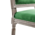 thumbnail image 6 of Modway Court French Vintage Performance Velvet Dining Side Chair in Natural Emerald, 6 of 8