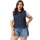 thumbnail image 4 of Women Plus Size Chest Pockets Single Breasted Denim Vest Dark Blue 3X, 4 of 6