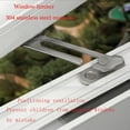 thumbnail image 2 of Child Safety Window Opening Restrictor Locks - 2-Pack Silver Metal Security Stoppers, 1/8" Thick Easy-Install Limit Control Devices for Childproofing, Allowing Safe Ventilation Without Full Opening, 2 of 6