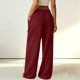 thumbnail image 5 of Aezemi Corduroy Straight Leg Pants Womens Button Elastic Waist Casual Work Pants for Women Fashion Comfy Dressy Business Casual Winter Fall Long Trousers with Pockets S, 5 of 7