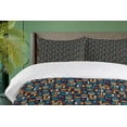 thumbnail image 4 of Ambesonne Geometric Duvet Cover Sets, Retro Halved Rounds, 2-King, Multicolor, 4 of 6