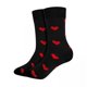 thumbnail image 1 of 2x Calcetines de Media Pantorrilla Calcetines Estampados Regalos Del Día de San Valentín Calcetines Divertidos Y Transpirables Calcetines Rojos Y Negr 2 piezas, 1 of 8