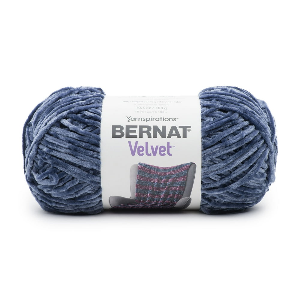 Bernat Velvet Yarn, (300g/10.5oz), Indigo Velvet