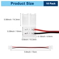 thumbnail image 3 of Uxcell Paquete de 10 conectores de luces LED de 2 pines para tiras de luces de 10 mm 3528 5050 / Iluminación DIY [Blanco, Negro, Rojo], 3 of 6