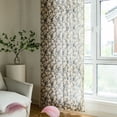 thumbnail image 2 of Seasonwood Vintage Rose Curtains for Dining Room Living Room, Semi-Blackout Linen Rod Pocket Curtains,Beige,52" x 72", 2 of 7