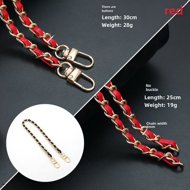 Bolso de cadena de cuero Estuche para teléfono móvil Correa de hombro de cadena de cuero Correa de bolso cruzado portátil con correa de mochila sin hebilla Accesorios
