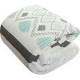 thumbnail image 2 of Lanco Seafoam Powder 7 Piece King Size Comforter Set, Blue, Terry Embroidery Geometric, Fan-shaped, Fill Polyester, Fan-shaped, 2 of 5