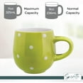 thumbnail image 6 of Servette Home 2 Green Ceramic Polka Dot Coffee Mugs Sets with Plate and Spoon - 11oz, 6 of 6