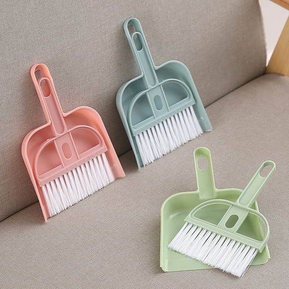 Limei 3 Pack Mini Hand Broom and Dustpan Set Small Dust Pans with Brush Set Cleaning Tool for Desk, Car and Animal Waste