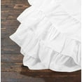 thumbnail image 4 of D.N.G. BEDDINGS 5 Piece 100% Egyptian Cotton Circle Ruffle Comforter Set, 550 GSM Filled Microfiber - Oversized Super King Size, White Color - 800 Thread Count, 4 of 5
