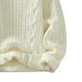 thumbnail image 7 of Atogsazn Mens Oversized Knitted Sweater Casual V Neck Long Sleeve Pullover Sweater Thick Warm Tops Outfit 04-White S Fashion, 7 of 7