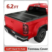 TIPTOP Tri-Fold Hard Tonneau Cover Truck Bed FRP On Top For 2005-2023 Nissan Frontier with 5ft Bed (59.5") | TPM3 |For Models With or Without The Deck Rail System|