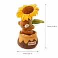thumbnail image 3 of Plush Toy Sunflower Bear Potted Creative Soft Stuffed Animal Figure Home Desk Decor 1 Pack, 3 of 7
