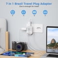thumbnail image 2 of Adaptador de corriente TESSAN US a Brasil con 4 salidas, 3 USB tipo N, 2 of 6