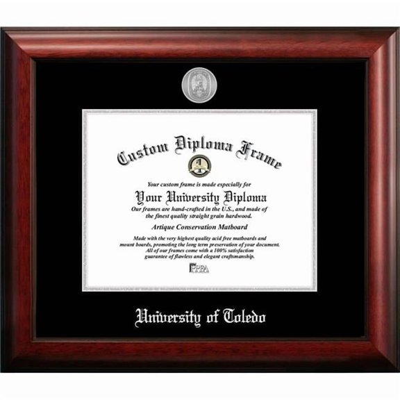 Campus Images OH985SED-108 10 x 8 in. University of Toledo Silver Embossed Diploma Frame