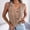 Khaki, variant on Idoravan Tank Tops for Women Women's Sexy Solid Color V-Neck Shirt With Exposed Button Button Top