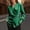 Green, variant on Tops Side Tie Shirts Wrap V-Neck Long Sleeve Fall Business Fitted Dressy Blouson Blue