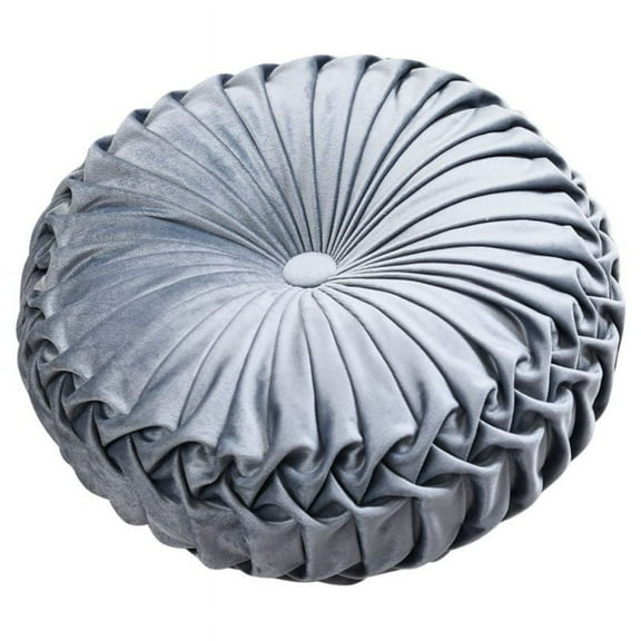 Round Floor Cushions Pillow, Solid Color Velvet Cushion Pumpkin Pleated Meditation Pillow Home Decor Floor Pillow Cushion for Living Room Sofa Bed Car Couch