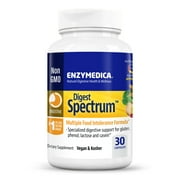 Enzymedica Digest Spectrum, Digestive Enzymes for Multiple Food Intolerances, Offers Fast-Acting Gas & Bloating Relief, 30 Count