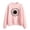Pink, variant on Dyfzdhu Sweatshirts for Women Fall Winter Crew Neck Solid Color Prints Long Sleeve Pullover Sweatshirt