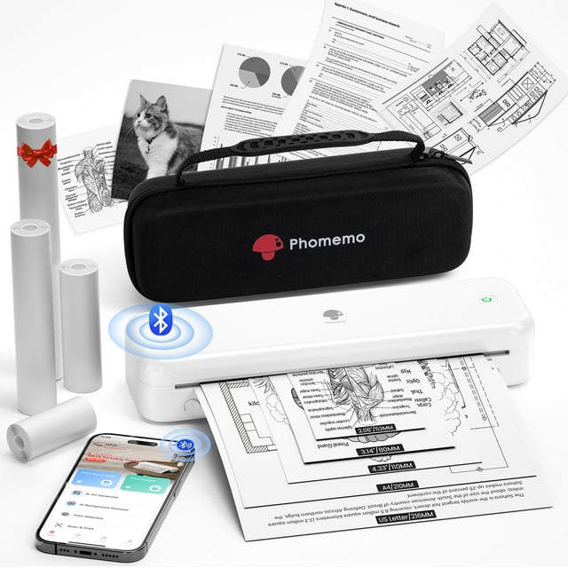 Impresora portátil Phomemo M834 Bluetooth Thermal White