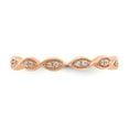 thumbnail image 3 of 14K Rose Gold Ring Band Eternity Diamond Round Polished Vintage Pave Size 7 , Size 8, 3 of 5