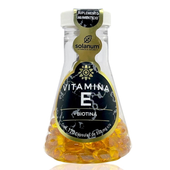 Suplemento alimenticio Solanum Pharma vitamina E + biotina 120 cápsulas de 550 mg c/u