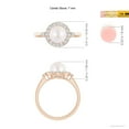 thumbnail image 5 of ANGARA Japanese Akoya Cultured Pearl Halo Engagement Ring in 14K Rose Gold for Women | June Birthstone, Birthday, Anniversary, Jewelry Gift for Women | Pearl Ring, 5 of 9