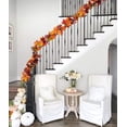 thumbnail image 7 of 1 Pack Fall Garland Maple Leaf, 5.9Ft/Piece Hanging Vine Garland Artificial Autumn Foliage Garland Thanksgiving Decor for Home Wedding Fireplace Party Christmas (Brown), 7 of 7