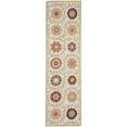 thumbnail image 3 of SAFAVIEH Blossom Allycia Floral Flowers Wool Area Rug, Ivory/Multi, 6' x 6' Round, 3 of 10