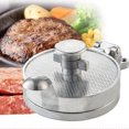 thumbnail image 4 of Prensa para hamburguesas de aleación de aluminio con grosor ajustable y superficie antiadherente para carne molida, pollo y pescado., 4 of 6