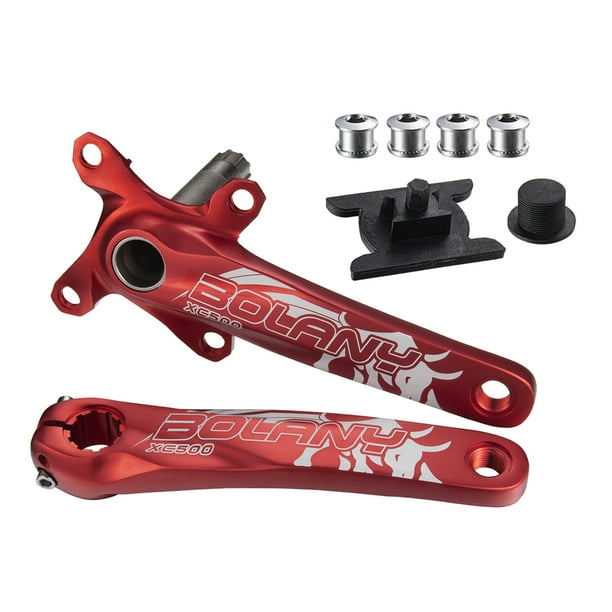 1 par de bicicleta BCD 104 Aleación de aluminio hueca 8-12 velocidades 170 para Bicicleta de montaña Ciclismo rojo Sunnimix Brazo de manivela de bicicleta
