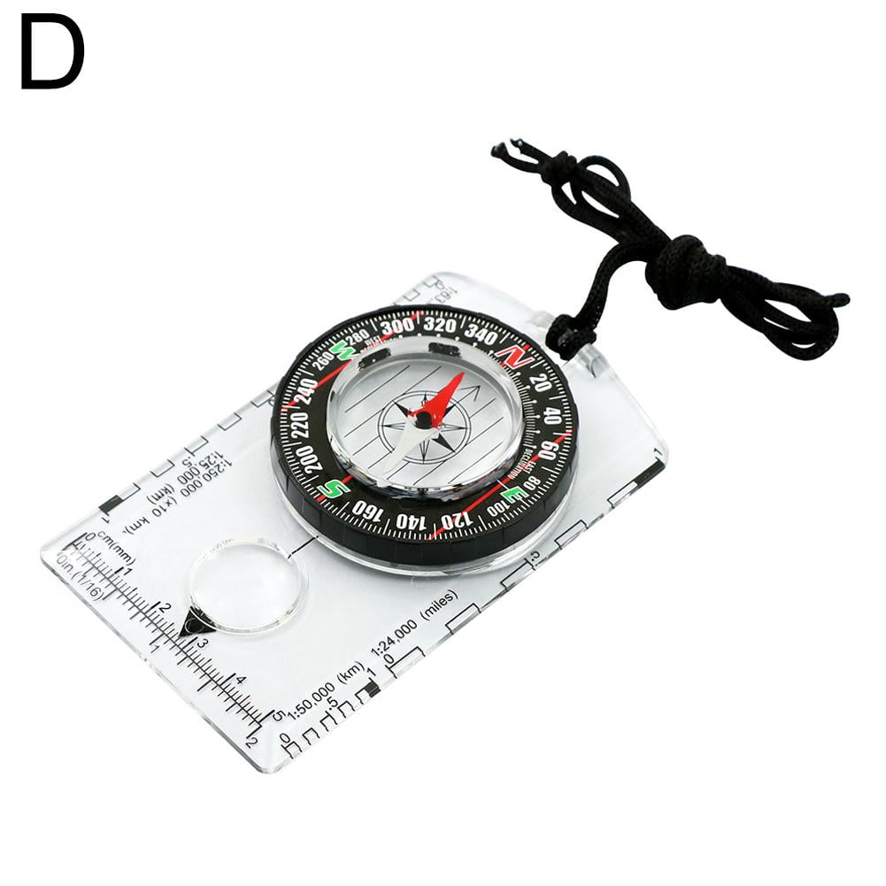 Boussole D'orientation étanche Avec Plaque De Base Et Loupe - Pour Randonnée, Chasse, Survie