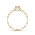 thumbnail image 2 of ANGARA Natural Cushion Morganite Ring with Diamond Collar in 14K Yellow Gold for Women | Birthday, Anniversary, Jewelry Gift for Women | Natural Morganite Ring, 2 of 7
