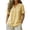 Yellow, variant on RYRJJ Striped Cotton Linen Tops for Women Plus Size Button V Neck Roll Up Short Sleeve Henley Shirts Summer Dressy Casual Blouse(Yellow,4XL)