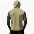 thumbnail image 3 of Men's UPF 50+ Sun Hoodie Long Sleeve Hooded Fishing Shirt Digital Camo Sleeve Pullover Cooling Ice Silk Breathable Quick-Dry Moisture Wicking 4-Way Stretch for Commute Fishing Hiking Sky Blue L, 3 of 5