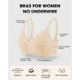 thumbnail image 3 of USEASY Seamless Bras for Women No Underwire Wireless Full Coverage Push Up Bralette Comfort Scalloped T-Shirt Bra, 3 of 6