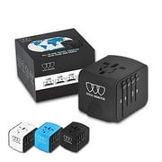 Universal Travel Power Adapter with Smart High Speed 2.4A 4xUSB Wall Charger