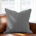 thumbnail image 3 of Pillow Covers 20x20 Inch, Black White Stripe Linen Pillowcase with Invisible Zipper, Modern Minimalist Geometric Striped Decorative Throw Pillow Covers Cushion Case for Couch Sofa Bed Living Room, 3 of 9