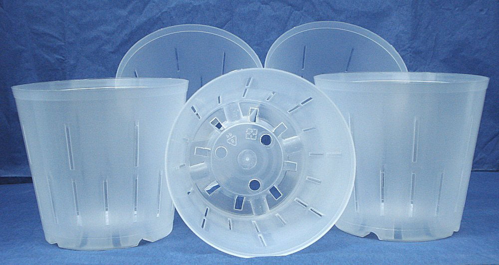Made in Germany Clear Plastic Grid Pot for Orchids 3" Diameter Quantity of 2 