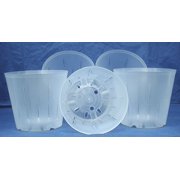 Clear Plastic Pot for Orchids 5 inch Diameter - Quantity 5