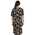 thumbnail image 3 of Just Love Short Sleeve Nightgown Sleep Dress for Women (Black - Unicorn Rainbow, 2X), 3 of 3